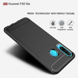 Husa de protectie Techsuit Carbon Silicone compatibil cu Huawei P30 lite / P30 lite New Edition, Negru