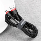 Cablu Baseus Cafule (CAMKLF-C91), USB to Micro-USB, 1.5A, 2m, Rosu Black
