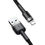 Cablu Baseus Cafule (CALKLF-CG1), USB to Lightning, 1.5A, 2m, Gri Black
