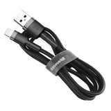 Cablu Baseus Cafule (CALKLF-CG1), USB to Lightning, 1.5A, 2m, Gri Black