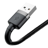 Cablu Baseus Cafule (CALKLF-CG1), USB to Lightning, 1.5A, 2m, Gri Black