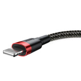 Cablu Baseus Cafule (CALKLF-C19), USB to Lightning, 1.5A, 2m, Rosu Black