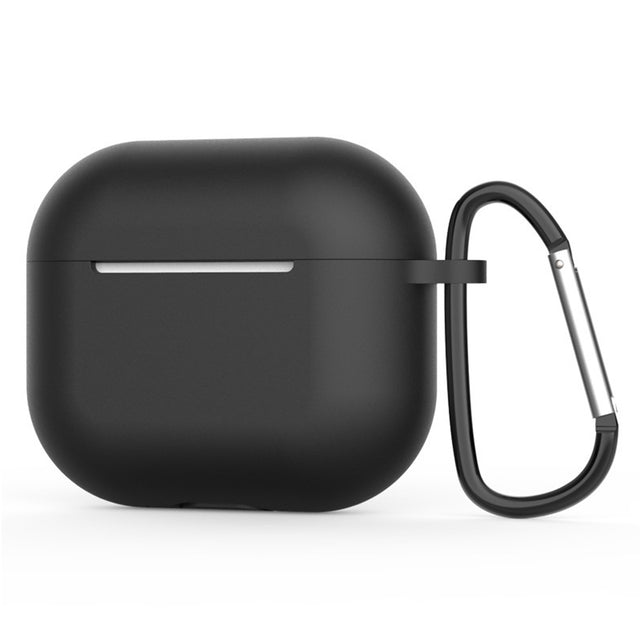 Casti Techsuit Silicone Case, for AirPods 4, Smooth Ultrathin Material, Negru