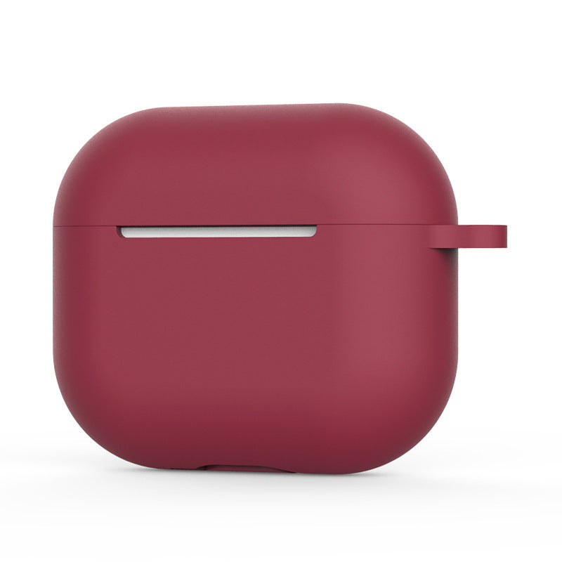 Casti Techsuit Silicone Case, for AirPods 4, Smooth Ultrathin Material, Bordo