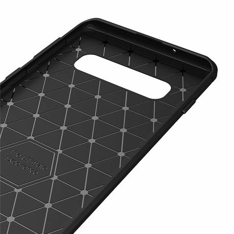 Husa de protectie Techsuit Carbon Silicone compatibil cu Samsung Galaxy S10, Negru