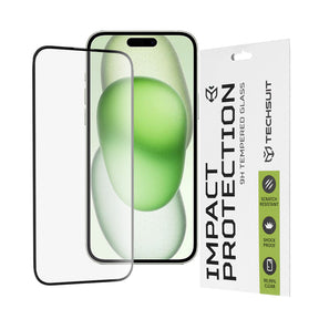 Folie de protectie Techsuit 111D Full Cover / Full Glue Glass compatibil cu iPhone 15 Plus / iPhone 16 Plus, Negru