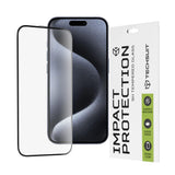Folie de protectie Techsuit 111D Full Cover / Full Glue Glass compatibil cu iPhone 15 Pro, Negru
