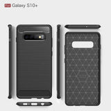 Husa de protectie Techsuit Carbon Silicone compatibil cu Samsung Galaxy S10 Plus, Negru
