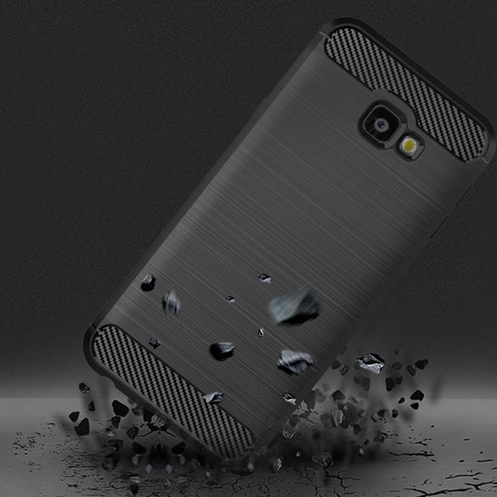 Husa de protectie Techsuit Carbon Silicone compatibil cu Samsung Galaxy J4 Plus, Negru