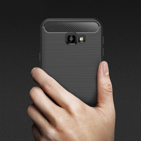Husa de protectie Techsuit Carbon Silicone compatibil cu Samsung Galaxy J4 Plus, Negru