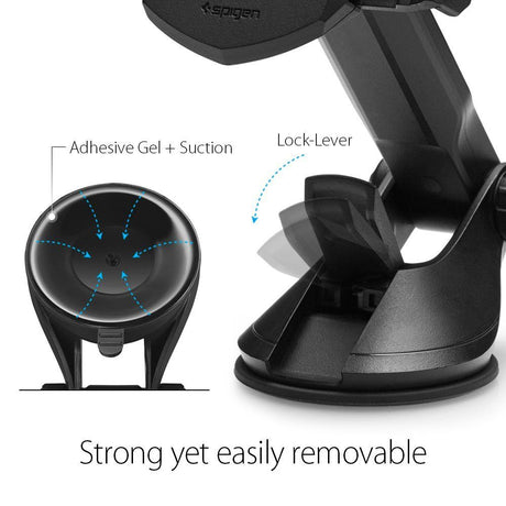 Suport Spigen TS35 (000CG20917), Automatic Lock for Dashboard, Windshield, Negru
