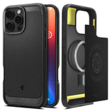 Husa de protectie Spigen Rugged Armor MagSafe (ACS08115) compatibil cu iPhone 16 Pro, Negru Mat