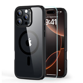 Folie de protectie ESR Classic Hybrid HaloLock compatibil cu iPhone 16 Pro Max, Transparent / Black