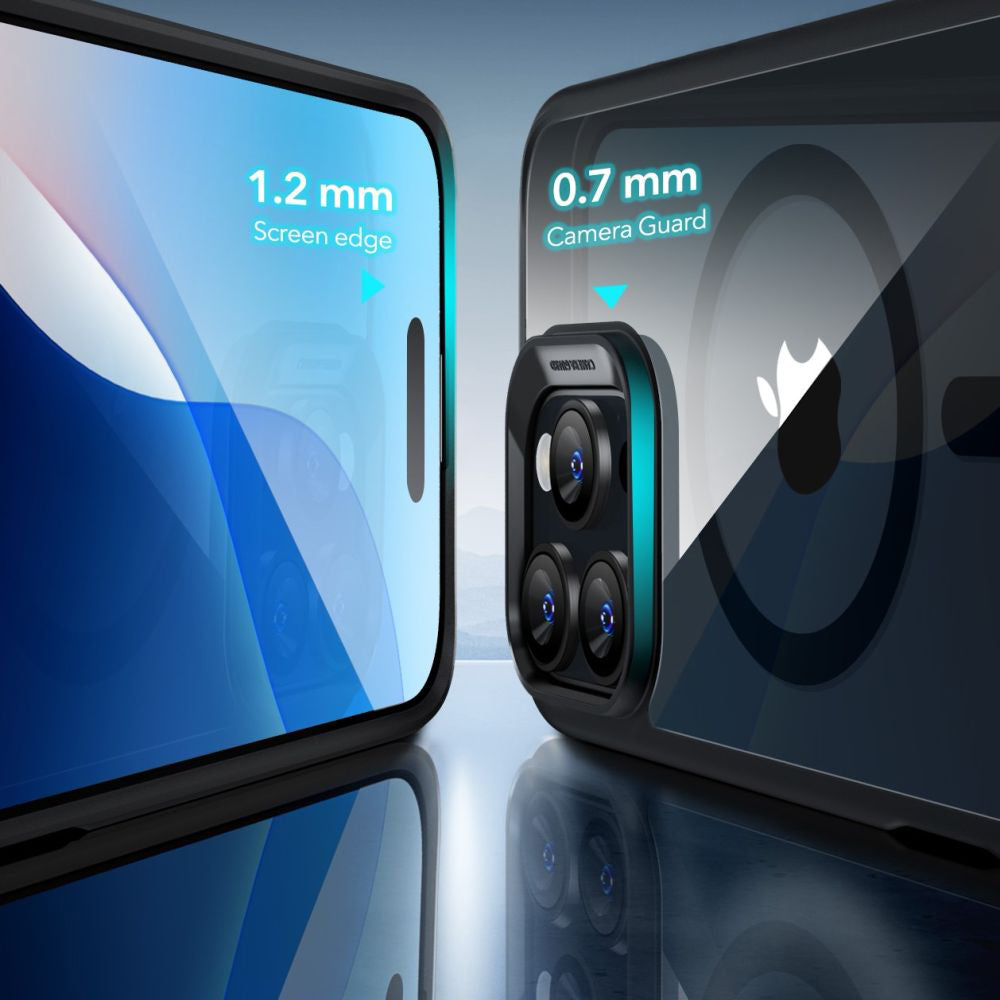 Folie de protectie ESR Classic Hybrid HaloLock compatibil cu iPhone 16 Pro Max, Transparent / Black