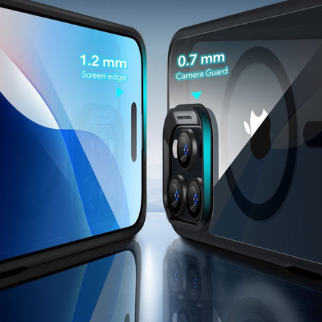 Folie de protectie ESR Classic Hybrid HaloLock compatibil cu iPhone 16 Pro Max, Transparent / Black