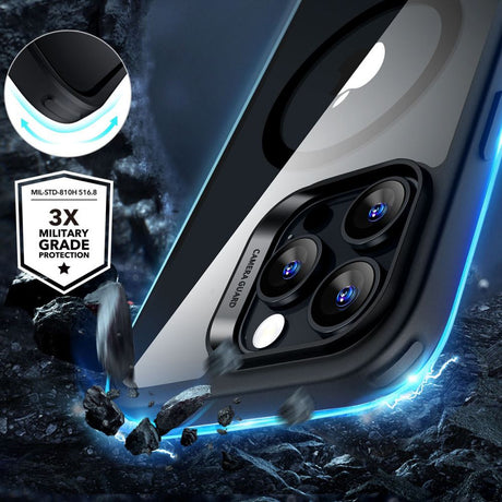 Folie de protectie ESR Classic Hybrid HaloLock compatibil cu iPhone 16 Pro Max, Transparent / Black