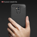 Husa de protectie Techsuit Carbon Silicone compatibil cu Huawei Mate 20 lite, Negru