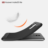 Husa de protectie Techsuit Carbon Silicone compatibil cu Huawei Mate 20 lite, Negru