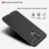 Husa de protectie Techsuit Carbon Silicone compatibil cu Huawei Mate 20 lite, Negru