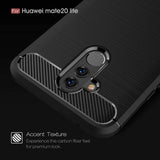 Husa de protectie Techsuit Carbon Silicone compatibil cu Huawei Mate 20 lite, Negru