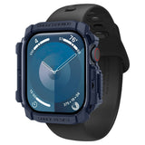 Accesoriu smartwatch Spigen Rugged Armor (ACS08599) compatibil cu Apple Watch 10 46mm / Watch 11 46mm, Bleumarin