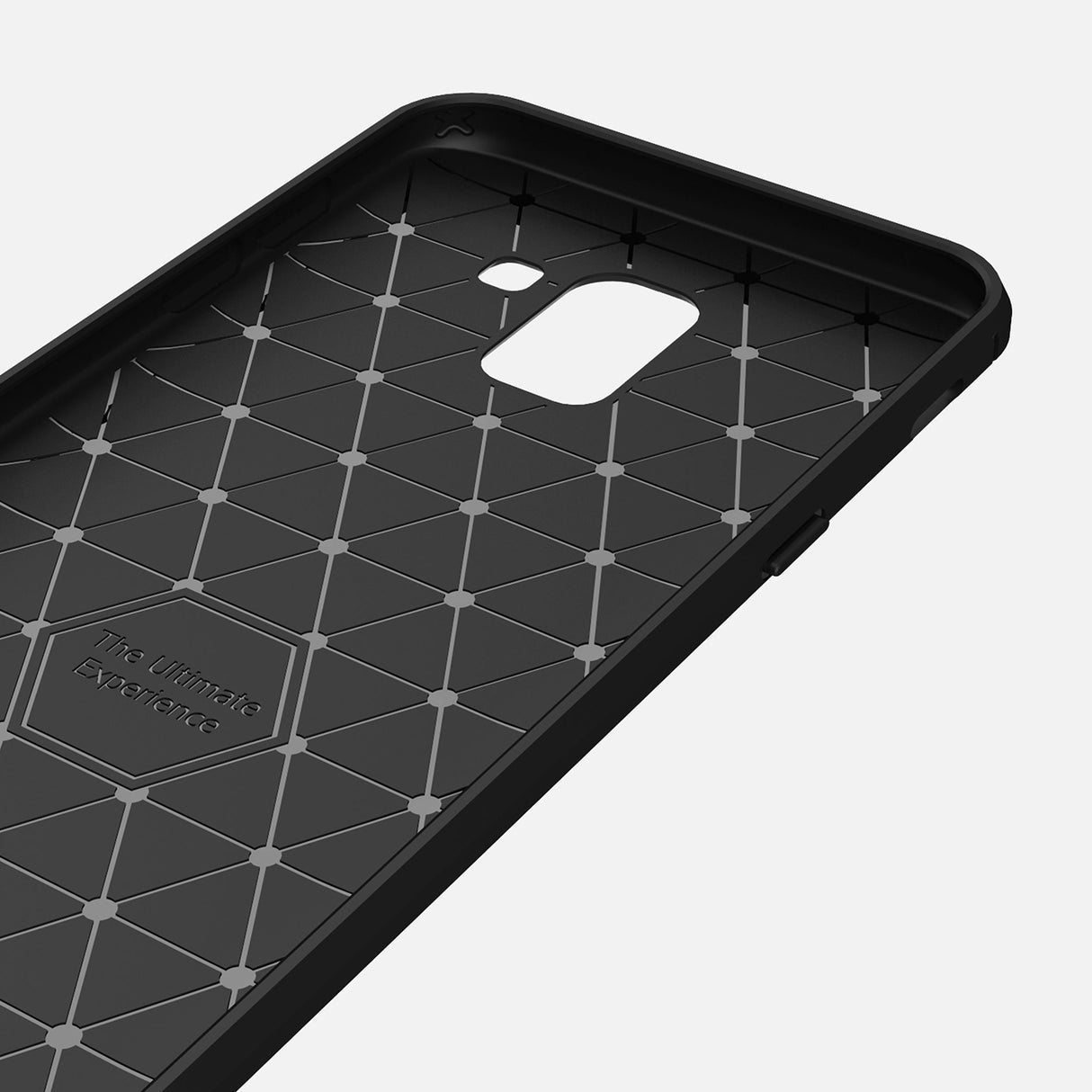 Husa de protectie Techsuit Carbon Silicone compatibil cu Samsung Galaxy J6 2018, Negru