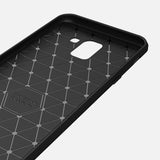 Husa de protectie Techsuit Carbon Silicone compatibil cu Samsung Galaxy J6 2018, Negru