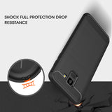 Husa de protectie Techsuit Carbon Silicone compatibil cu Samsung Galaxy J6 2018, Negru