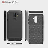 Husa de protectie Techsuit Carbon Silicone compatibil cu Samsung Galaxy A6 Plus 2018, Negru
