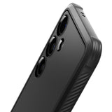 Husa de protectie Spigen Rugged Armor (ACS08578) compatibil cu Samsung Galaxy S24 FE, Negru Mat