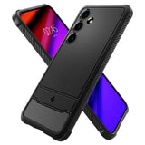 Husa de protectie Spigen Rugged Armor (ACS08578) compatibil cu Samsung Galaxy S24 FE, Negru Mat