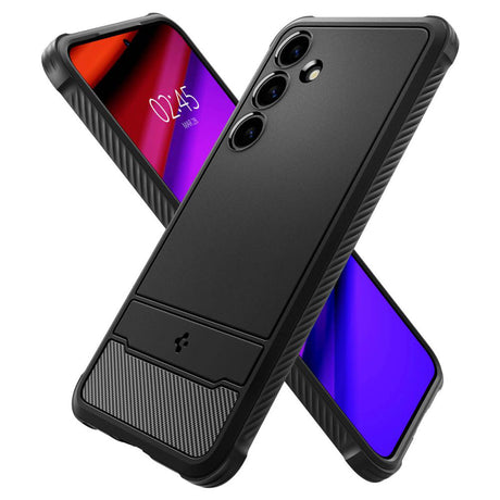 Husa de protectie Spigen Rugged Armor (ACS08578) compatibil cu Samsung Galaxy S24 FE, Negru Mat