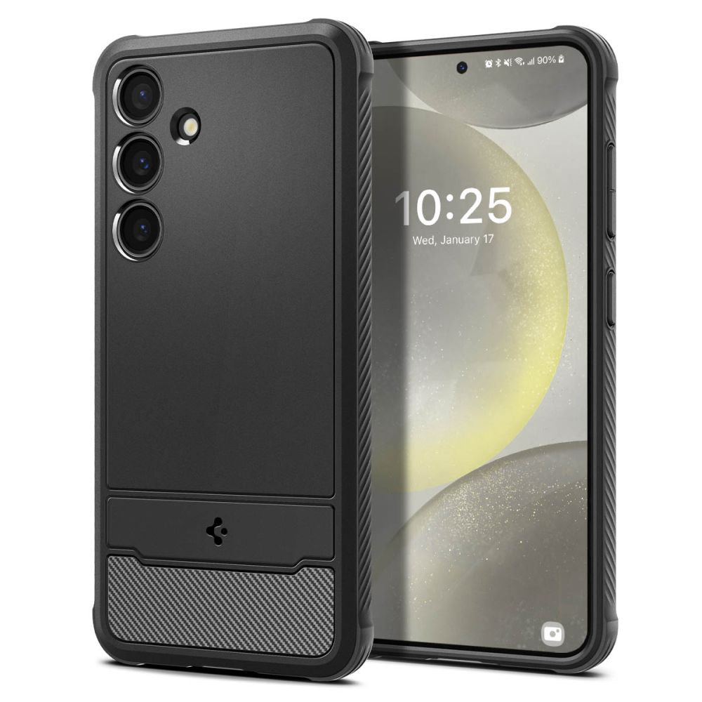Husa de protectie Spigen Rugged Armor (ACS08578) compatibil cu Samsung Galaxy S24 FE, Negru Mat