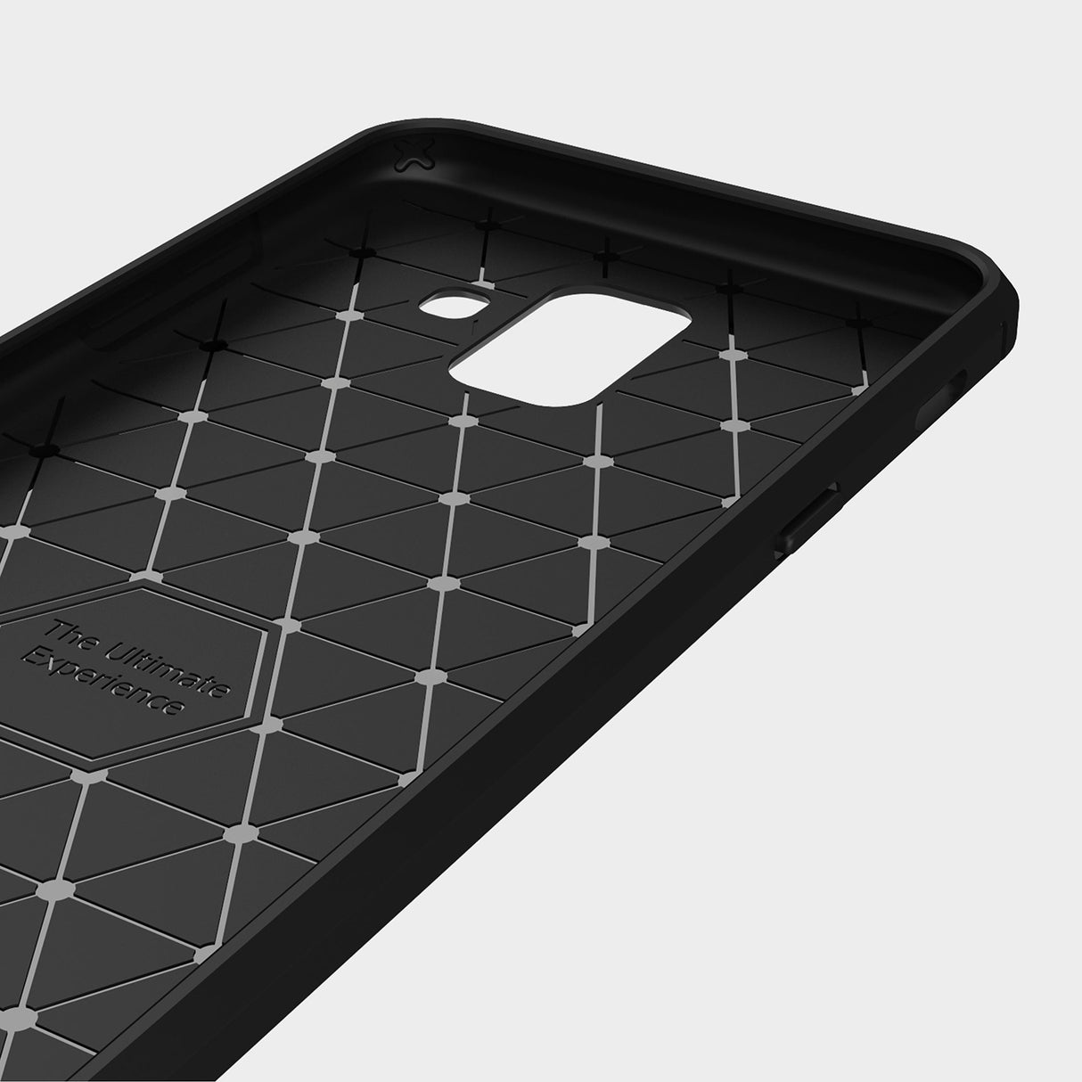 Husa de protectie Techsuit Carbon Silicone compatibil cu Samsung Galaxy A6 2018, Negru