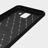 Husa de protectie Techsuit Carbon Silicone compatibil cu Samsung Galaxy A6 2018, Negru