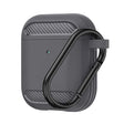Casti Techsuit Carbon Silicone, for AirPods 1 / AirPods 2, Gri