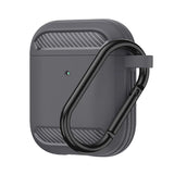 Casti Techsuit Carbon Silicone, for AirPods 1 / AirPods 2, Gri
