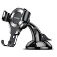 Suport Baseus Osculum (SUYL-XP0S), Gravity Grip for Dashboard, Windshield, 360° Rotating, Suction Cup Clamp, Negru / Silver