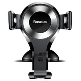 Suport Baseus Osculum (SUYL-XP0S), Gravity Grip for Dashboard, Windshield, 360° Rotating, Suction Cup Clamp, Negru / Silver