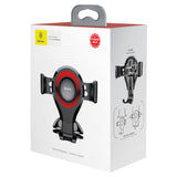Suport Baseus Osculum (SUYL-XP09), Gravity Grip for Dashboard, Windshield, 360° Rotating, Suction Cup Clamp, Negru / Red