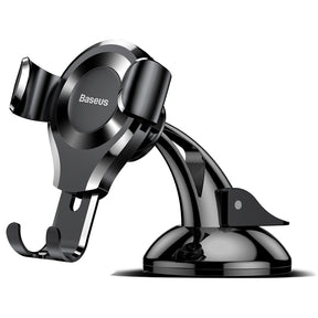 Suport Baseus Osculum (SUYL-XP01), Gravity Grip for Dashboard, Windshield, 360° Rotating, Suction Cup Clamp, Negru