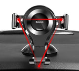 Suport Baseus Osculum (SUYL-XP01), Gravity Grip for Dashboard, Windshield, 360° Rotating, Suction Cup Clamp, Negru
