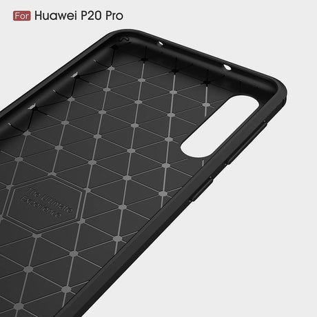 Husa de protectie Techsuit Carbon Silicone compatibil cu Huawei P20 Pro, Negru