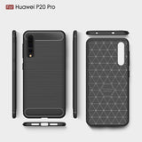 Husa de protectie Techsuit Carbon Silicone compatibil cu Huawei P20 Pro, Negru
