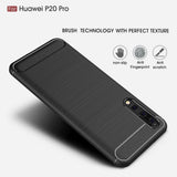 Husa de protectie Techsuit Carbon Silicone compatibil cu Huawei P20 Pro, Negru