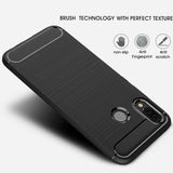 Husa de protectie Techsuit Carbon Silicone compatibil cu Huawei P20 lite, Negru