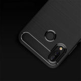 Husa de protectie Techsuit Carbon Silicone compatibil cu Huawei P20 lite, Negru