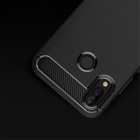Husa de protectie Techsuit Carbon Silicone compatibil cu Huawei P20 lite, Negru