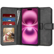 Husa de protectie Techsuit Diary Book compatibil cu iPhone 16 Plus, Negru