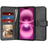 Husa de protectie Techsuit Diary Book compatibil cu iPhone 16 Plus, Negru